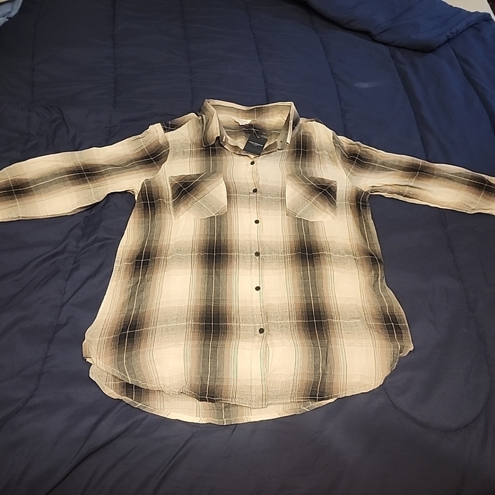 Mens Lucky Brand Plaid Button Up Shirt‎ Nwt